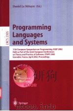Programming Languages and Systems     PDF电子版封面  3540418635   