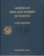 AMERICAN MEN AND WOMEN OF SCIENCE 13 TH EDITION  VOLUME 6 ST-Z     PDF电子版封面     