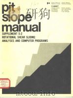 PIT SLOPE MANUAL SUPPLEMENT 3-2 ROTATIONAL SHEAR SLIDING:ANALYSTES AND COMPUTER PROGRAMS（ PDF版）