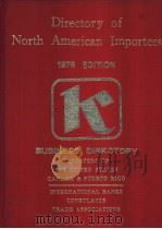 DIRECTORY OF NORTH AMERICAN IMPORTERS  1     PDF电子版封面     