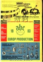 THE UNIVERSAL REGISTER OF EUROPEAN EXPORTS 1983 EUROP PRODUCTION     PDF电子版封面     