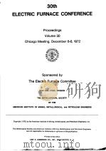ELECTRIC FURNACE PROCEEDINGS VOLUME 30（ PDF版）