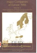 MAJOR COMPANIES OF EUROPE 1986  VOLUME 3     PDF电子版封面    R·M·WHITESIDE 