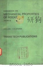 MECHANICAL PROPERTIES OF ROCKS VOLUME 3     PDF电子版封面  0878490221  R·D·LAMA  V·S·VUTUKURI 