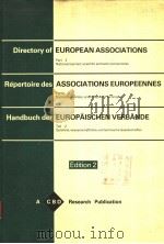 Directory of EUROPEAN ASSOCIATIONS Part 2  Repertoire des ASSOCIATIONS EUROPEENNES Partie 2  Handbuc   1979  PDF电子版封面  0900246294  I G Anderson 