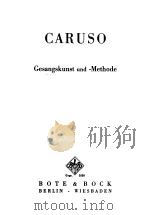 CARUSO GESAN GSKUNST UND-METHODE     PDF电子版封面     