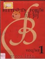 BEETHOVEN FORUM 1   1992  PDF电子版封面  0803239068   