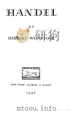 HANDEL     PDF电子版封面    HERBERT WEINSTOCK 