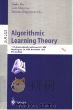 Algorithmic Learing Theory     PDF电子版封面  3540742755   