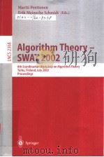 Algorithm Theory-SWAT 2002     PDF电子版封面  3540438661   