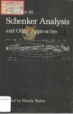 READINGS IN SCHENKER ANALYSIS AND OTHER APPROACHES     PDF电子版封面  0300021143  MAURY YESTON 