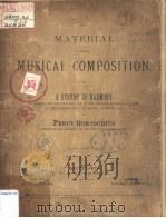 THE MTERIAL USED IN MUSICAL COMPOSITION     PDF电子版封面     