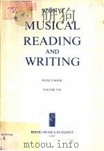 MUSICAL READING AND WRITING PULIL'S BOOK VOLUME Ⅷ     PDF电子版封面     
