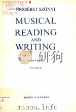 MUSICAL READING AND WRITING PULIL'S BOOK VOLUME Ⅲ（ PDF版）
