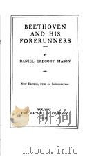 BEETHOVEN AND HIS FORERUNNERS     PDF电子版封面     