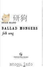 The BALLAD MONGERS rise of the modern folk song（ PDF版）
