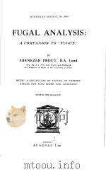 FUGAL ANALYSIS:A COMPANION TO     PDF电子版封面     
