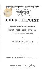 TREATISE ON COUNTERPOINT     PDF电子版封面    FRANKLIN TAYLOR 
