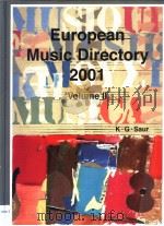 European Music Directory 2001 Volume Ⅱ（ PDF版）