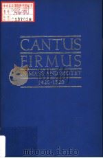 CANTUS FIRMUS IN MASS AND MOTET 1420-1520（1975 PDF版）