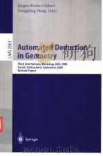 Automated Deduction in Geometry     PDF电子版封面  3540425985   