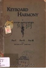 KEYBOARD HARMONY  Part Ⅰ     PDF电子版封面     