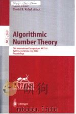 Algorithmic Number Theory     PDF电子版封面  3540438637   