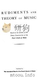 RUDIMENTS AND THEORY OF MUSIC     PDF电子版封面     