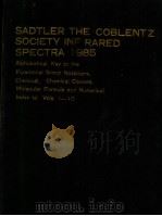 SADTLER THE COBLENTZ SOCIETY INF RARED SPECTRA 1985  3     PDF电子版封面     
