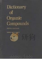 DICTIONARY OF ORGANIC COMPOUNDS  FIFTH EDITION THIRD SUPPLEMENT（ PDF版）