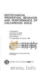 geotechnical properties behavior and performance of calcareous soils（ PDF版）