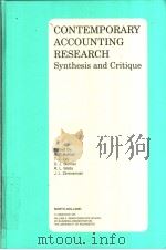 CONTEMPORARY ACCOUNTING RESEARCH Synthesis and Critique     PDF电子版封面  0444510877   