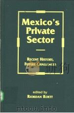 MEXICO'S PRIVATE SECTOR     PDF电子版封面  1555877133   