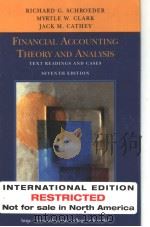 FINANCIAL ACCOUNTING THEORY AND ANALYSIS(SEVENTH EDITION)     PDF电子版封面     
