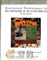Statistical Techniques in BUSINES ECONOMICS(Ninth Edition)     PDF电子版封面  0256189048   