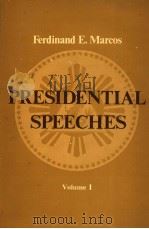 PRESIDENTIAL SPEECHES VOLUME I   1978  PDF电子版封面     