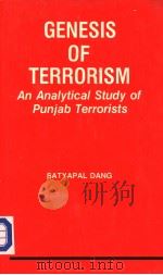 GENESIS OF TERRORISM An Analytical Study of Punjab Terrorists（1988 PDF版）