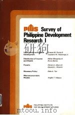 Survey of Philippine Development Research Ⅰ   1980  PDF电子版封面     
