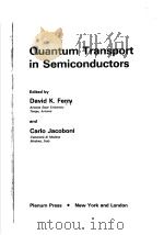 QUANTUM TRANSPORT IN SEMICONDUCTORS     PDF电子版封面  0306438534  DAVID K.FERRY  CARLO JACOBONI 