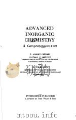 ADVANCED INORGANIC CHEMISTRY  A Comprehensive Text     PDF电子版封面    F.ALBERT COTTON  G.WILKINSON 