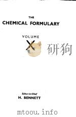 The Chemical Formulary  VOLUME  Ⅹ     PDF电子版封面    H.BENNETT 