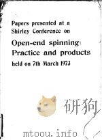 PRODUCTS-PAESENTED AT A SHIRLEY CONFERENCE HELD ON 7TH MARCH 1973     PDF电子版封面     