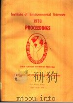 Institute of Environmental Sciences  1978  PROCEEDINGS     PDF电子版封面     