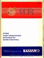 ATMA nose measurement tichnique for textile machinery     PDF电子版封面     