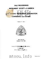 1962 PROCEEDINGS of INSTRUMENT SOCIETY of AMERICA 17th ANNUAL INSTRUMENT-AUTOMATION CONFERENCE and E（ PDF版）