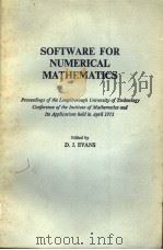 SOFTWARE FOR NUMERICAL MATHEMATICS（1974 PDF版）