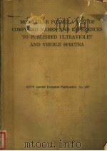 MOLECULAR FORMULA ILST OF COMPOUND NAMES AND REFERENCES TO PUBLISHED ULTRAVIOLET AND VISIBLE SPECTRA     PDF电子版封面     