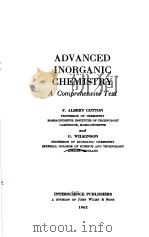 ADVANCED INORGANIC CHEMISTRY  A COMPREHENSIUE TEXT     PDF电子版封面    EDWIN S.GOULD 