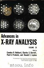 ADVANCES IN X-RAY ANALYSIS  VOLUME 26（ PDF版）