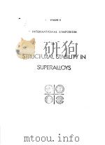 STRUCTURAL STABILITY IN SUPERALLOYS     PDF电子版封面     